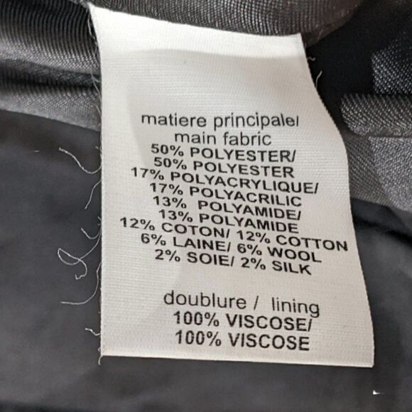 Vanessa Bruno LATVIA Women's Charcoal Grey Tweed Jacket Size 38 - Picture 11 of 12